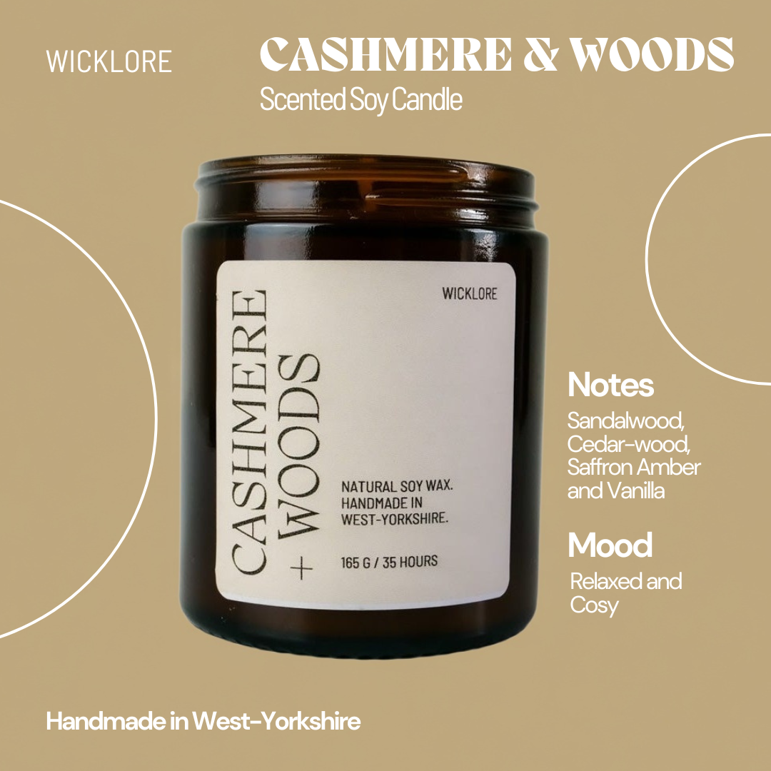 CASHMERE + WOODS - Scented Soy Candle