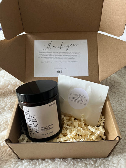 CASHMERE + WOODS - Scented Soy Candle